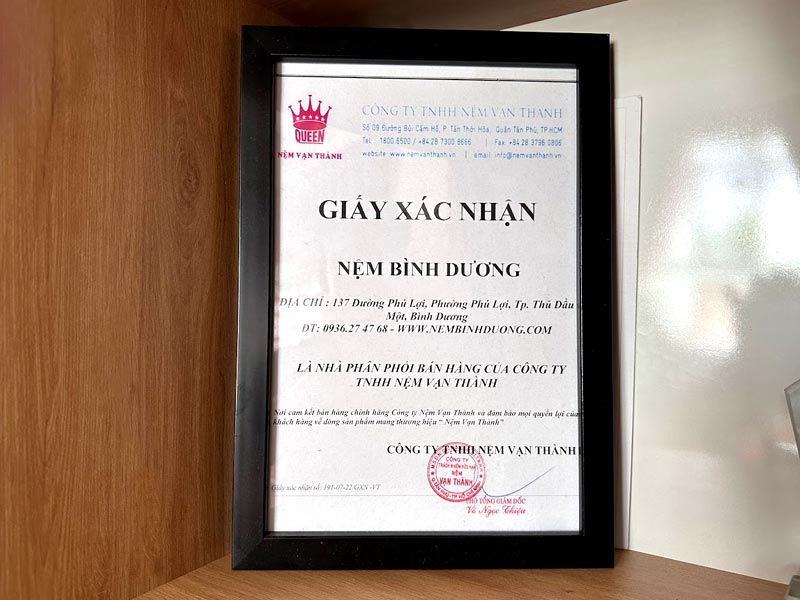 Đại lý Nệm Vạn Thành tại Bình Dương