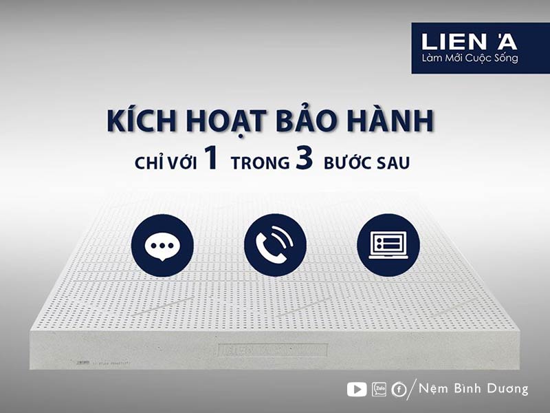 Đăng ký bảo hành nệm LIÊN Á - Nệm Bình Dương