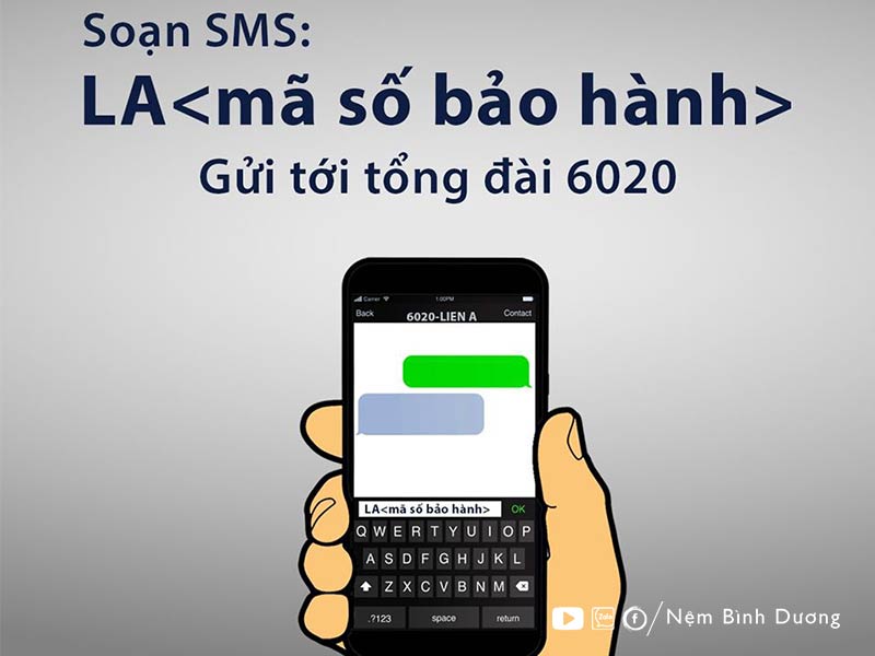 Đăng ký bảo hành nệm LIÊN Á - Nệm Bình Dương