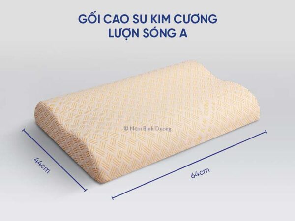 Gối cao su Kim Cương lượn sóng - Nệm Bình Dương