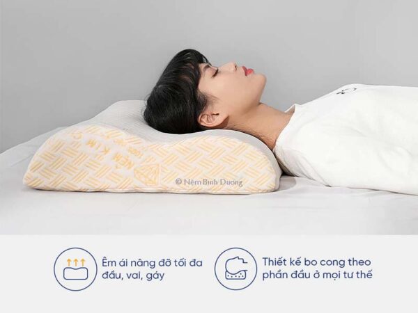 Gối cao su Kim Cương lượn sóng - Nệm Bình Dương