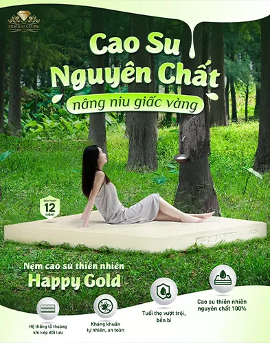 Slide nệm cao su Kim Cương happy Gold