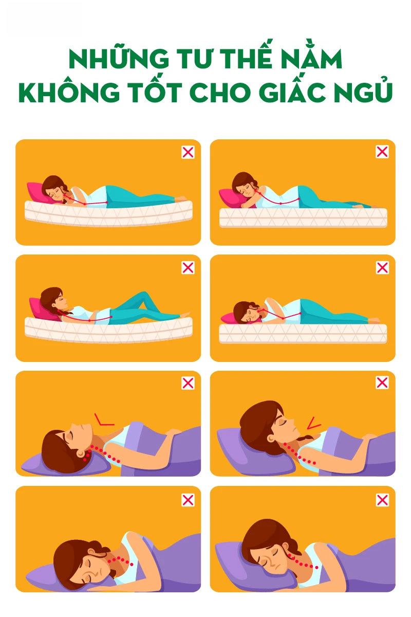 Ngủ sai tư thế gây đau lưng, mỏi cổ